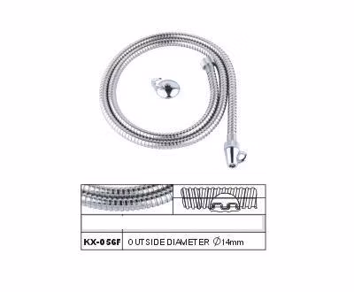 Flessibile per doccia Purelux extra lungo con raccordi in ottone, tubo per lavaggio in acciaio inossidabile cromato da 8 piedi e 4 pollici (KX-056F)