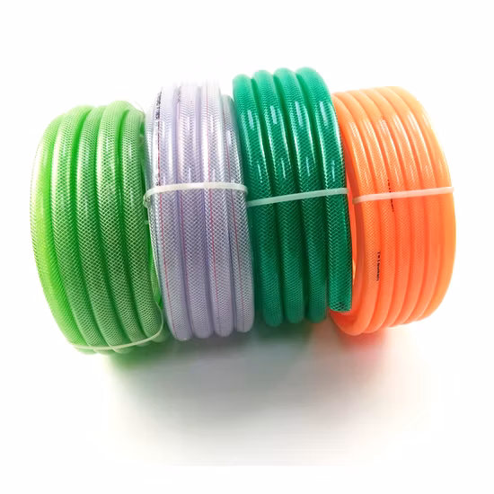Tubo in vinile di plastica trasparente, tubo in PVC rinforzato con fibra intrecciata per il trasferimento dell'acqua