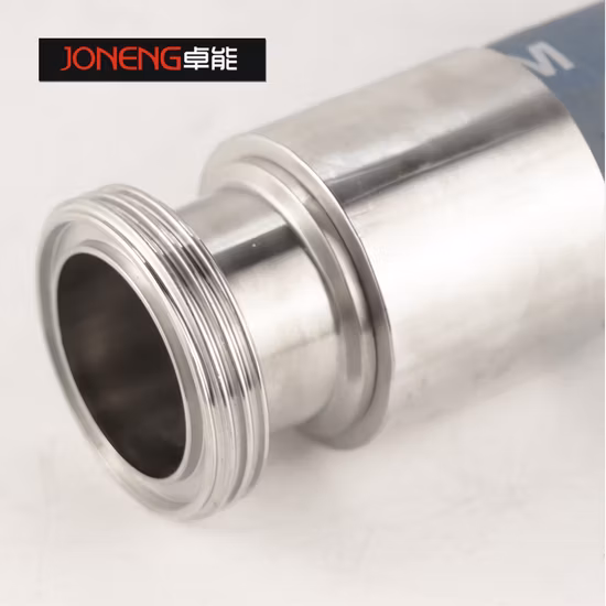 Tubo flessibile in acciaio inossidabile per acqua sanitaria ad alta pressione Triclover Flessibile flessibile in metallo con scarico intrecciato in gomma ondulata rinforzata SAE 100 R14 (JN-HS1001)